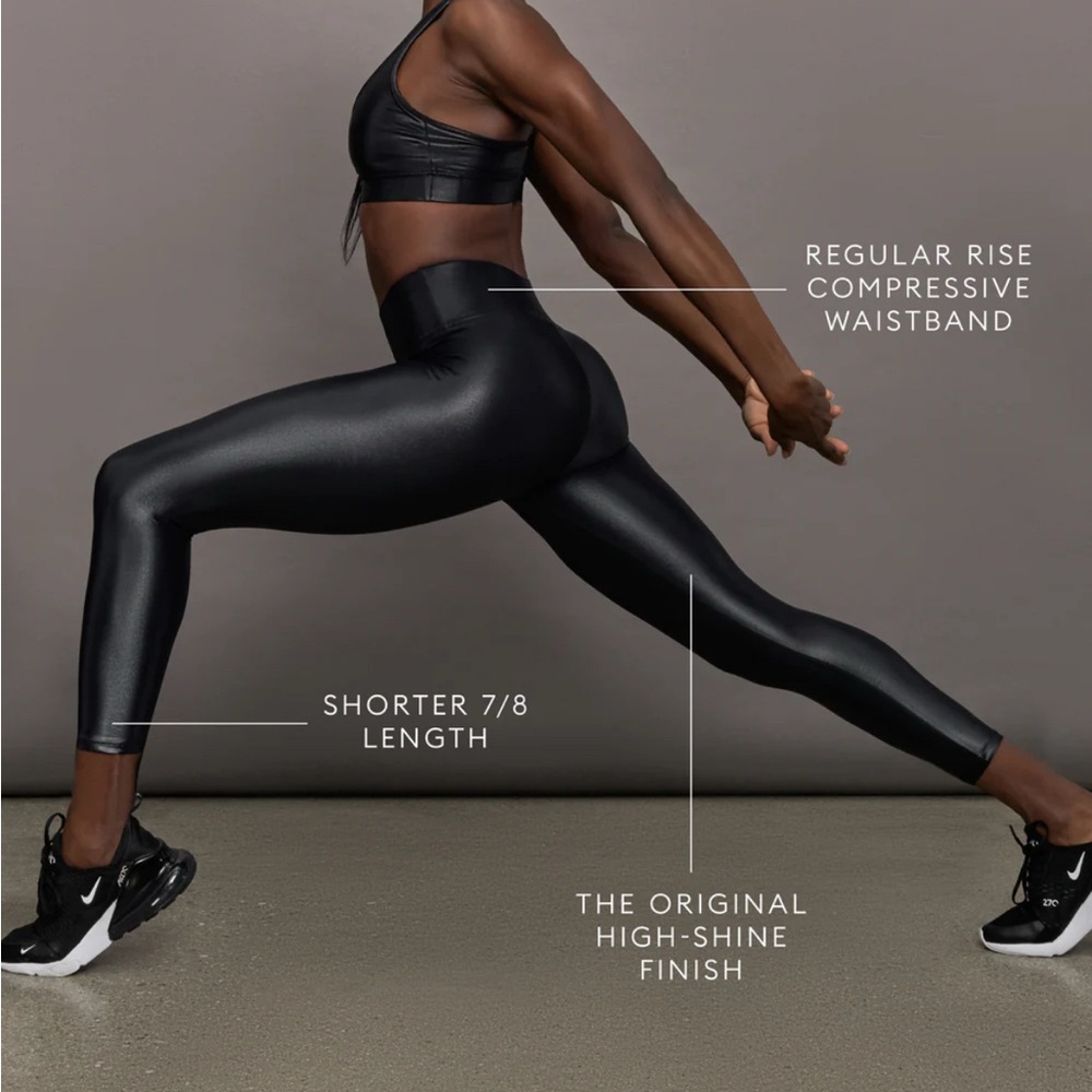 Carbon38 Shiny Black Leggings
